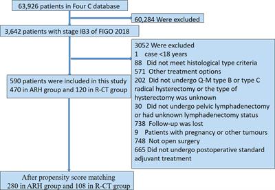 Survival Outcomes of Patients With Stage IB3 Cervical Cancer Who Undergo Abdominal Radical Hysterectomy Versus Radiochemotherapy